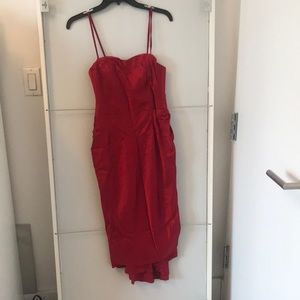 Red Silk Nanette Lepore party dress